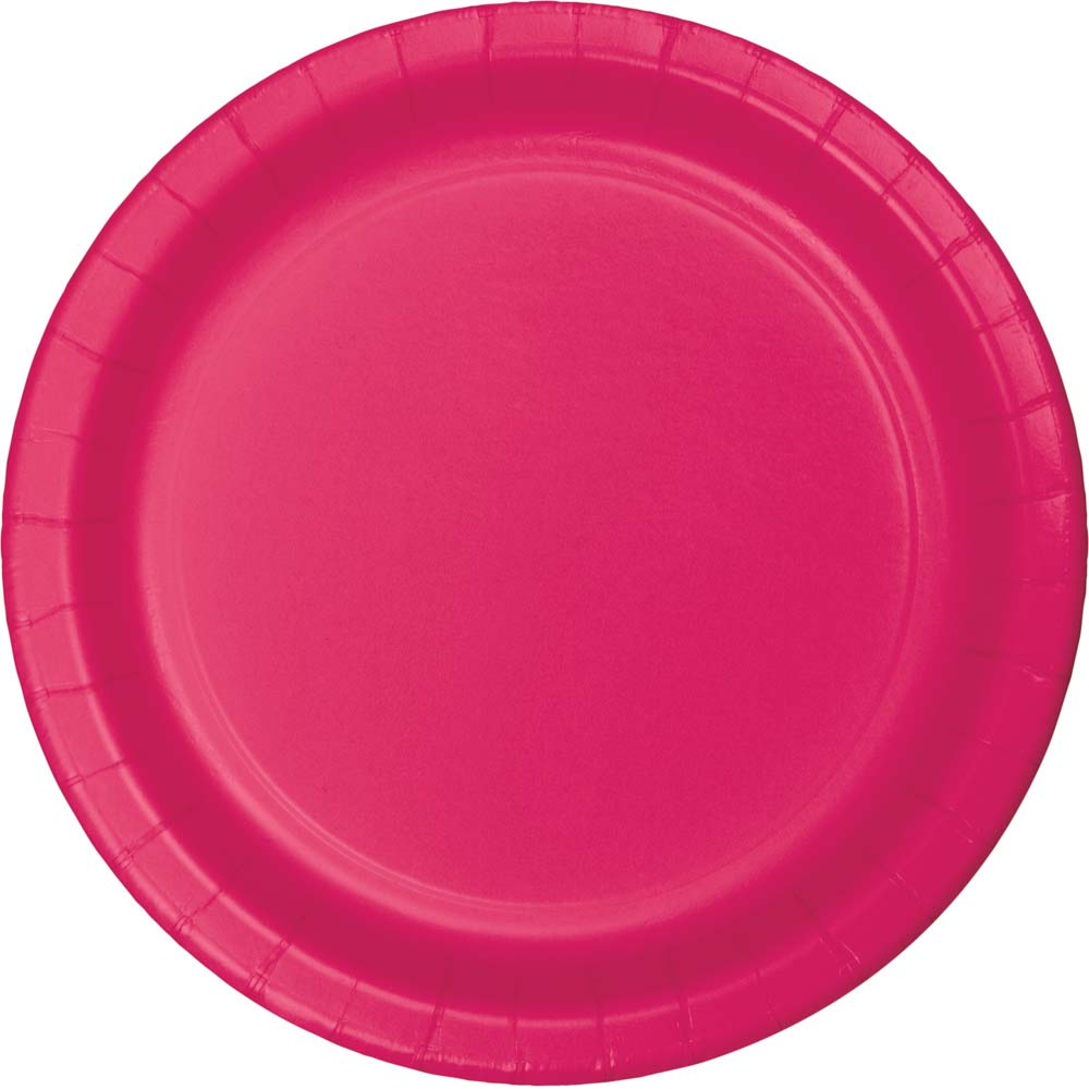 7" Paper Plate - Hot Magenta