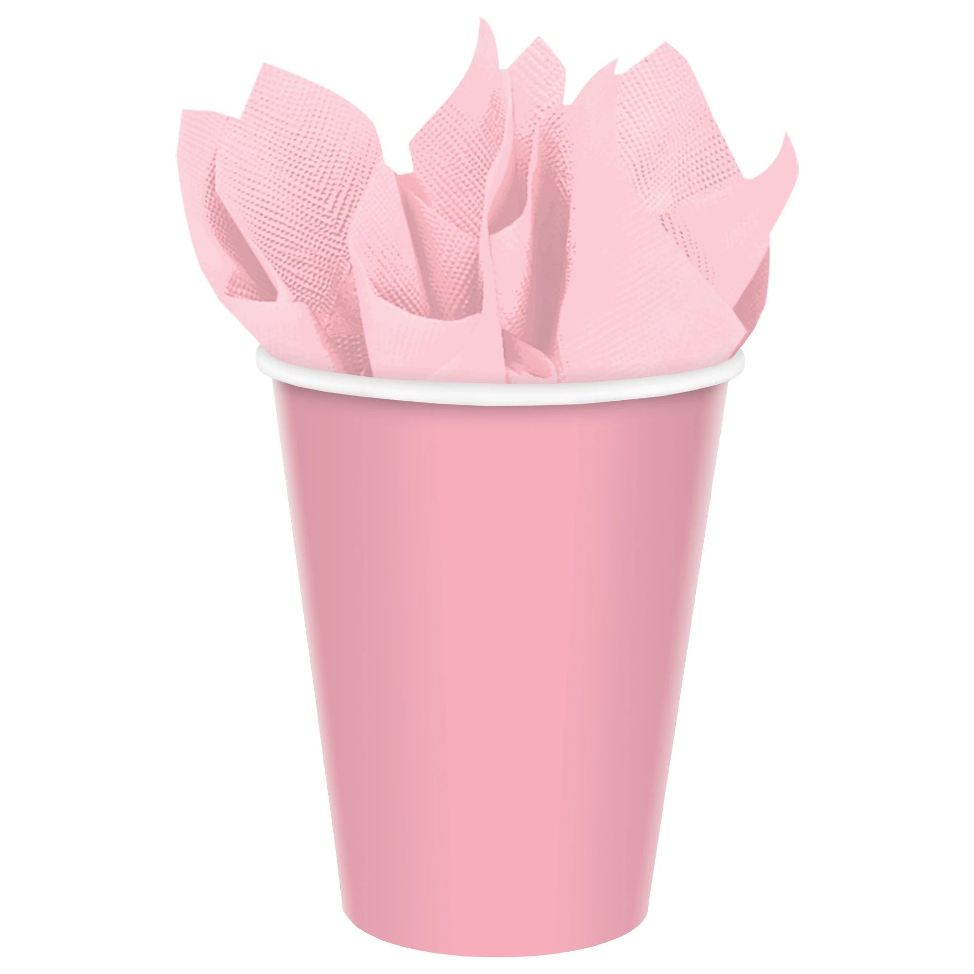 9 oz. Paper Cups, Mid Ct. - New Pink