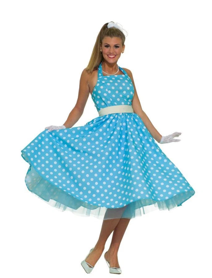 Forum Novelties Women's Summer Daze 50's Dress, Blue, Size 6-14 Forum Novelties Women's Summer Daze 50's Dress, Blue, Size 6-14