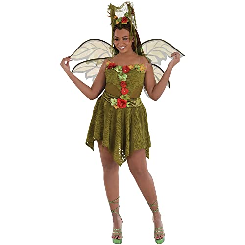 Woodland Fairy Skirt - Adult Plus | Mesh and Polyester | Green | 1 Pc.
