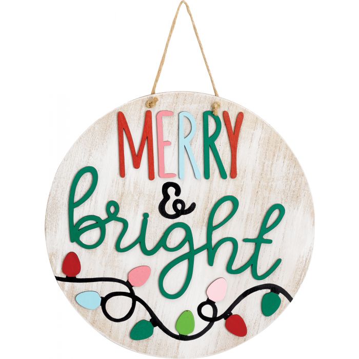 12" Christmas Greeting Wood Sign Assortment