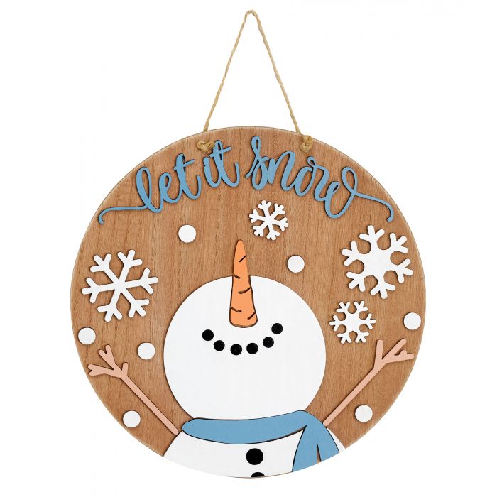 12" Christmas Greeting Wood Sign Assortment