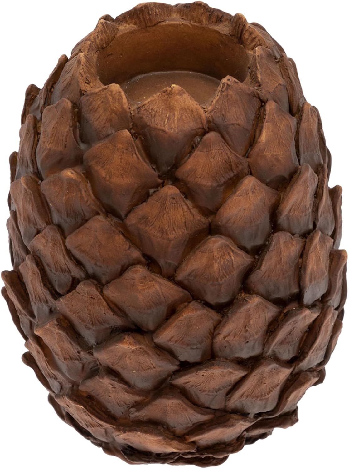 Tealight Candle Holder Tabletop Shelf Mantel Decorations for Home, 5.5", Natural Pinecone