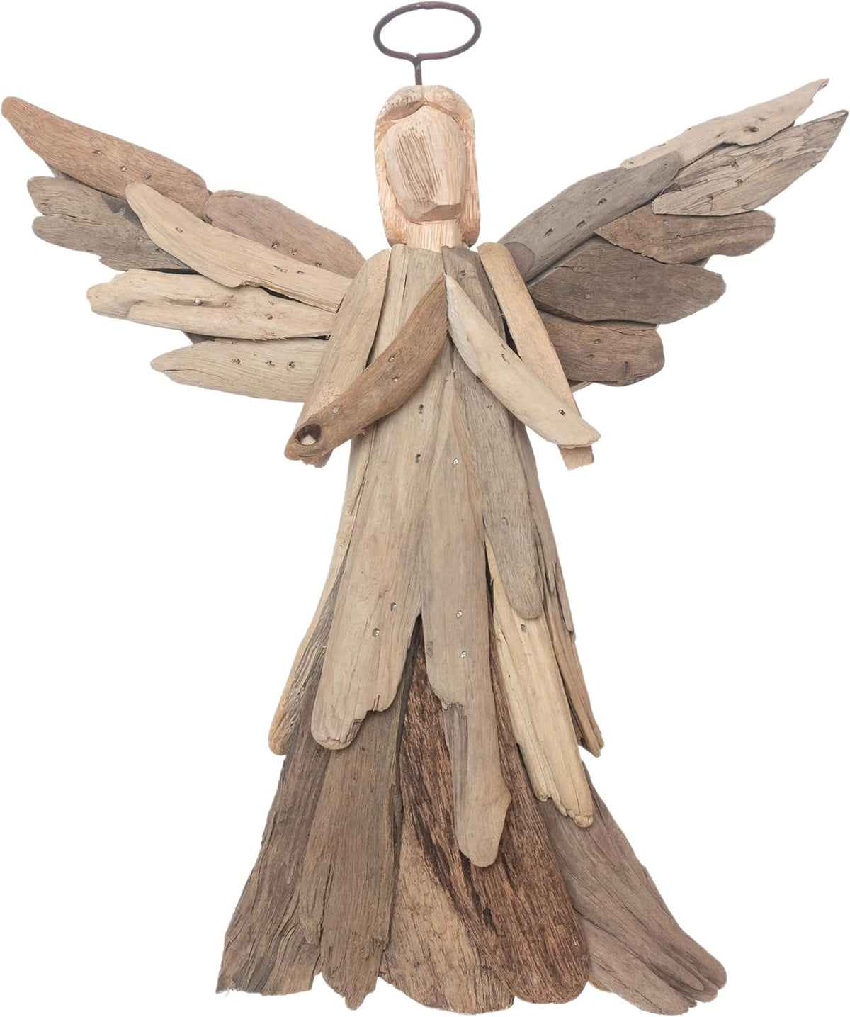 Christmas Statue Tabletop Figurine Winter Holiday Decorations, 11.25", Driftwood Angel