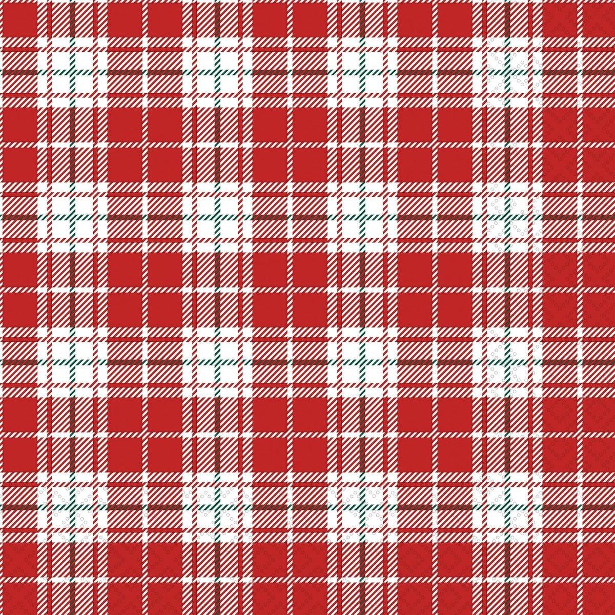 Party Napkins Disposable 3-Ply Paper Lunch Napkin Pack, 6.5" x 6.5", Chequers Red, 20-Count