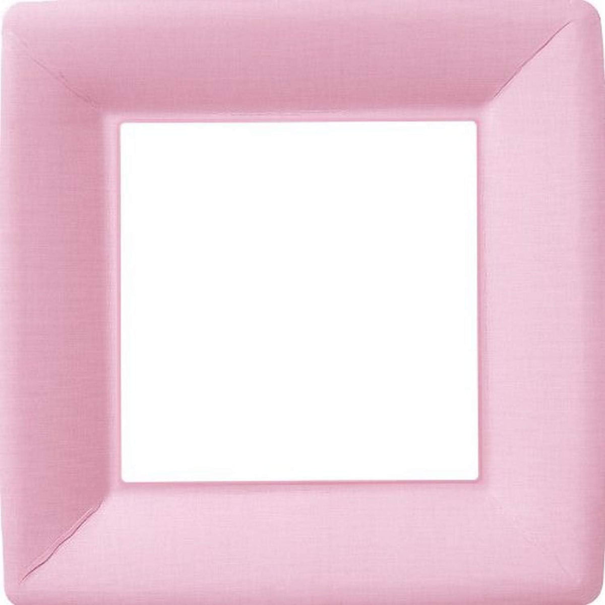 Classic Linen Square Disposable Dinner Paper Plates, 10-Inches, Rose, 8