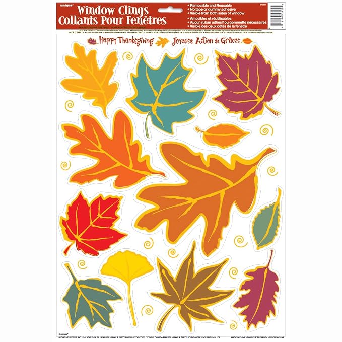 Fall Leaves Window Clings