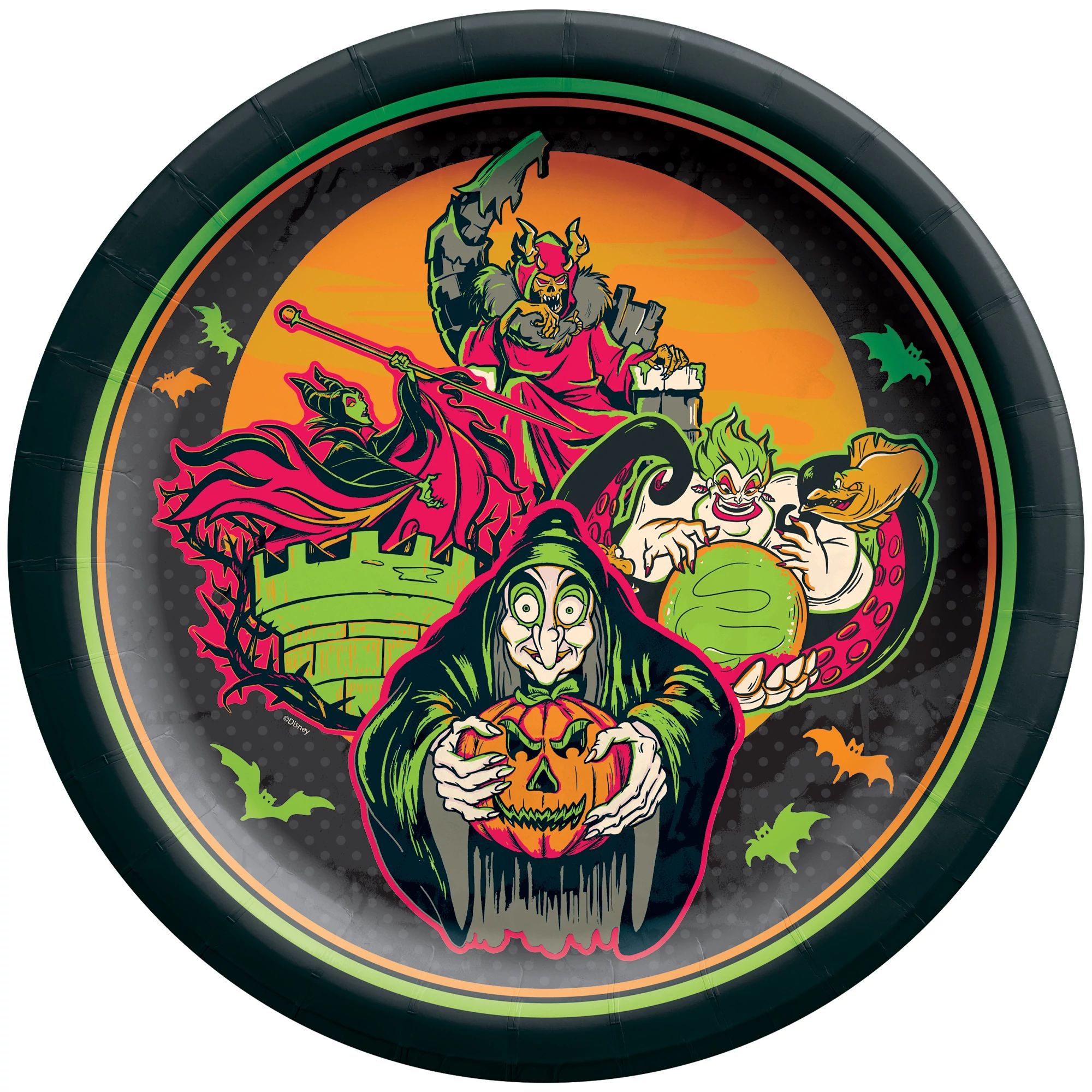 ©Disney Halloween Villains 10" Round Plates