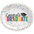 Multicolor Congrats Graduate Oval Paper Plates