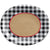 Black Gingham 12" Oval Papers
