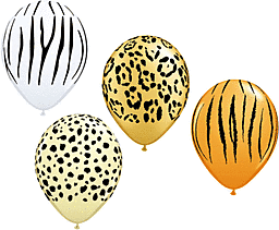 Jungle Safari Assorted Latex Balloon 1ct, 5"