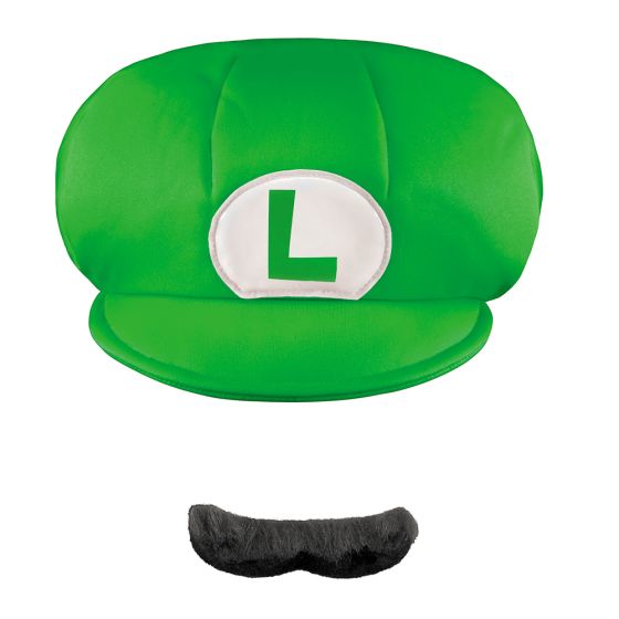 Luigi Child Hat &amp; Mustache