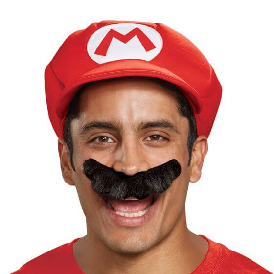 Mario Adult Hat &amp; Mustache