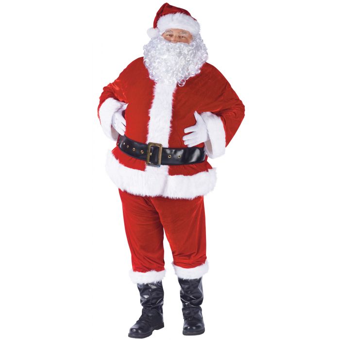 Complete Velour Santa Suit - Adult Standard (40-48)