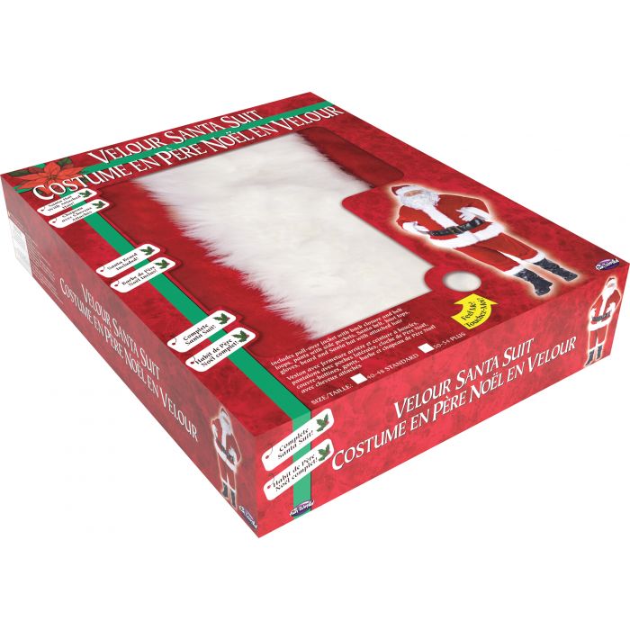 Complete Velour Santa Suit - Adult Standard (40-48)