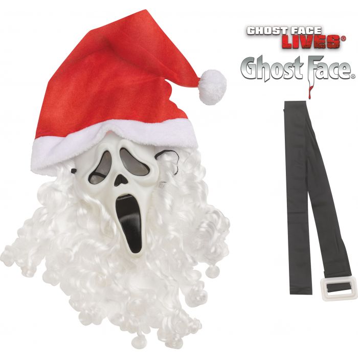 Adult Ghost Face Pub Crawl Santa Costume