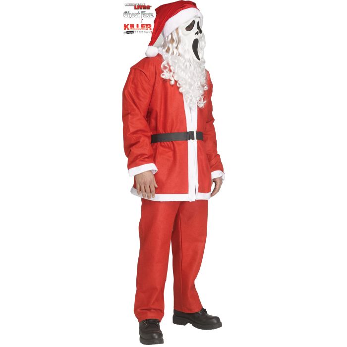Adult Ghost Face Pub Crawl Santa Costume