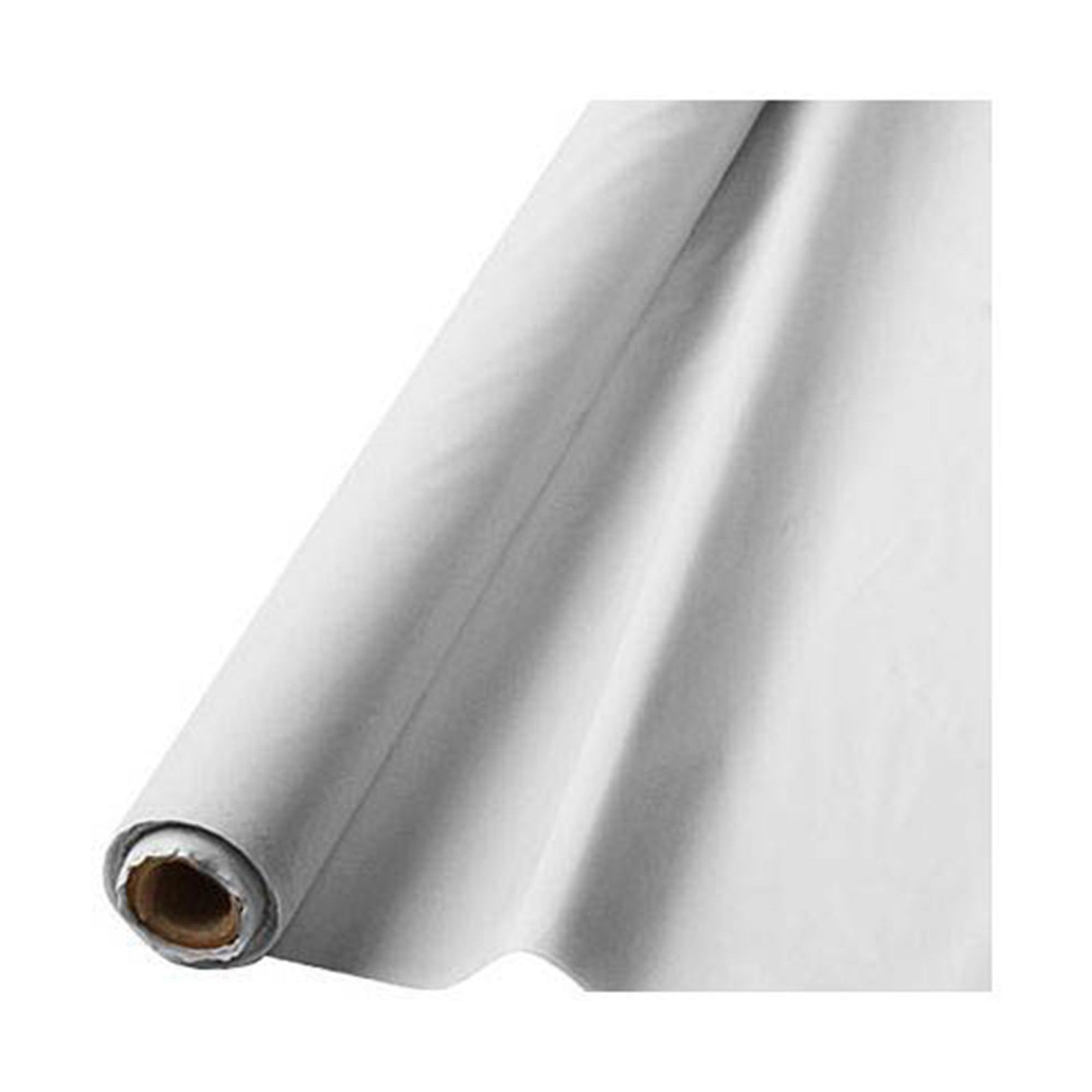 Frosty White Plastic Table Cover Roll