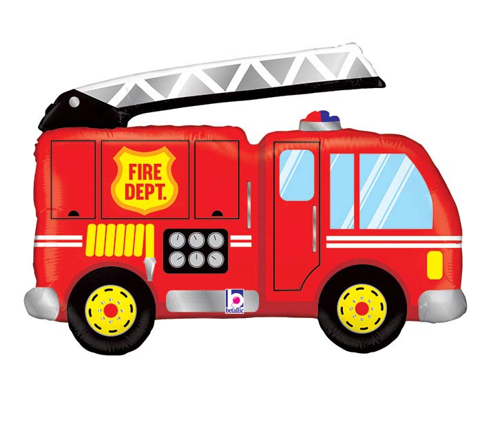 213 40&quot; FIRE TRUCK BALLOON FOIL BALLOON