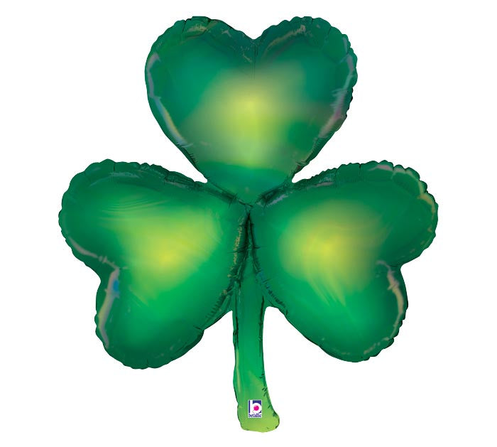 32&quot; OPAL SHAMROCK SUPERSHAPE FOIL BALLOON