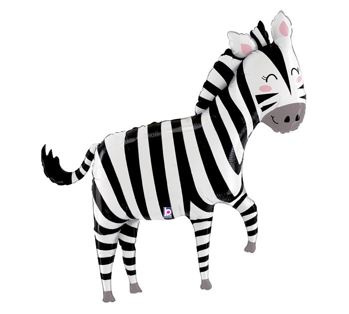 253A 43&quot; JUNGLE ZEBRA SHAPE BALLOON