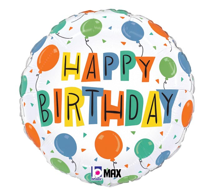 566 18" PKG BIRTHDAY PARTY BALLOONS