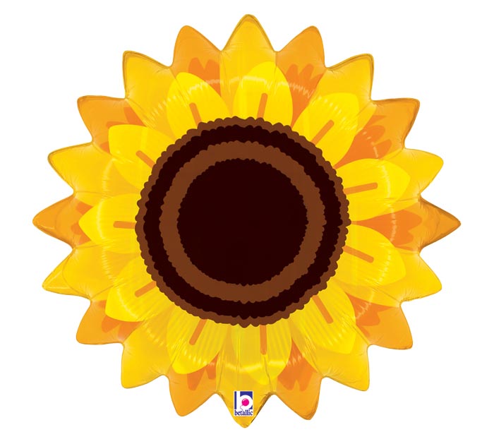 A008 22" AUTUMN SUNFLOWER SHAPE FOIL BALLOON