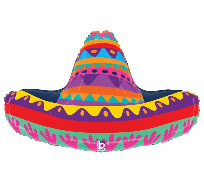 334A 32&quot; FESTIVE SOMBRERO SHAPE FOIL BALLOON