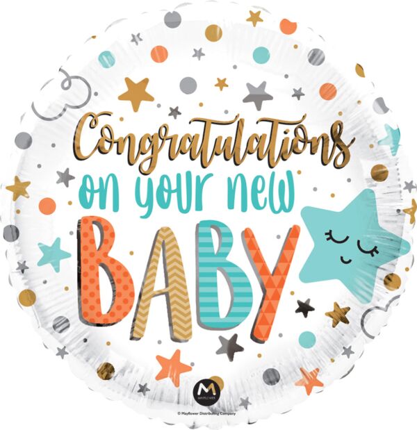 933 17" Welcome Baby Foil Balloon