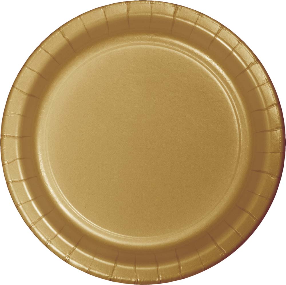 7" Luncheon Plates - Glittering Gold