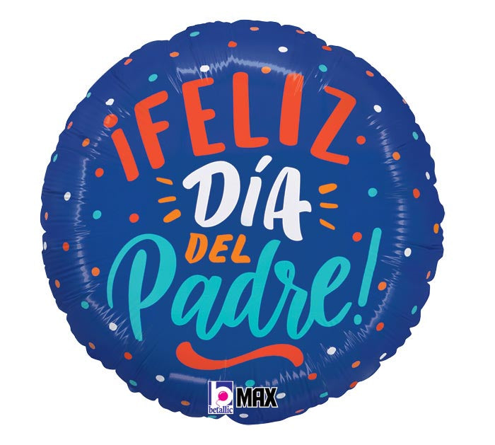 B012 18" FELIZ DIA DEL PADRE ROUND Balloon