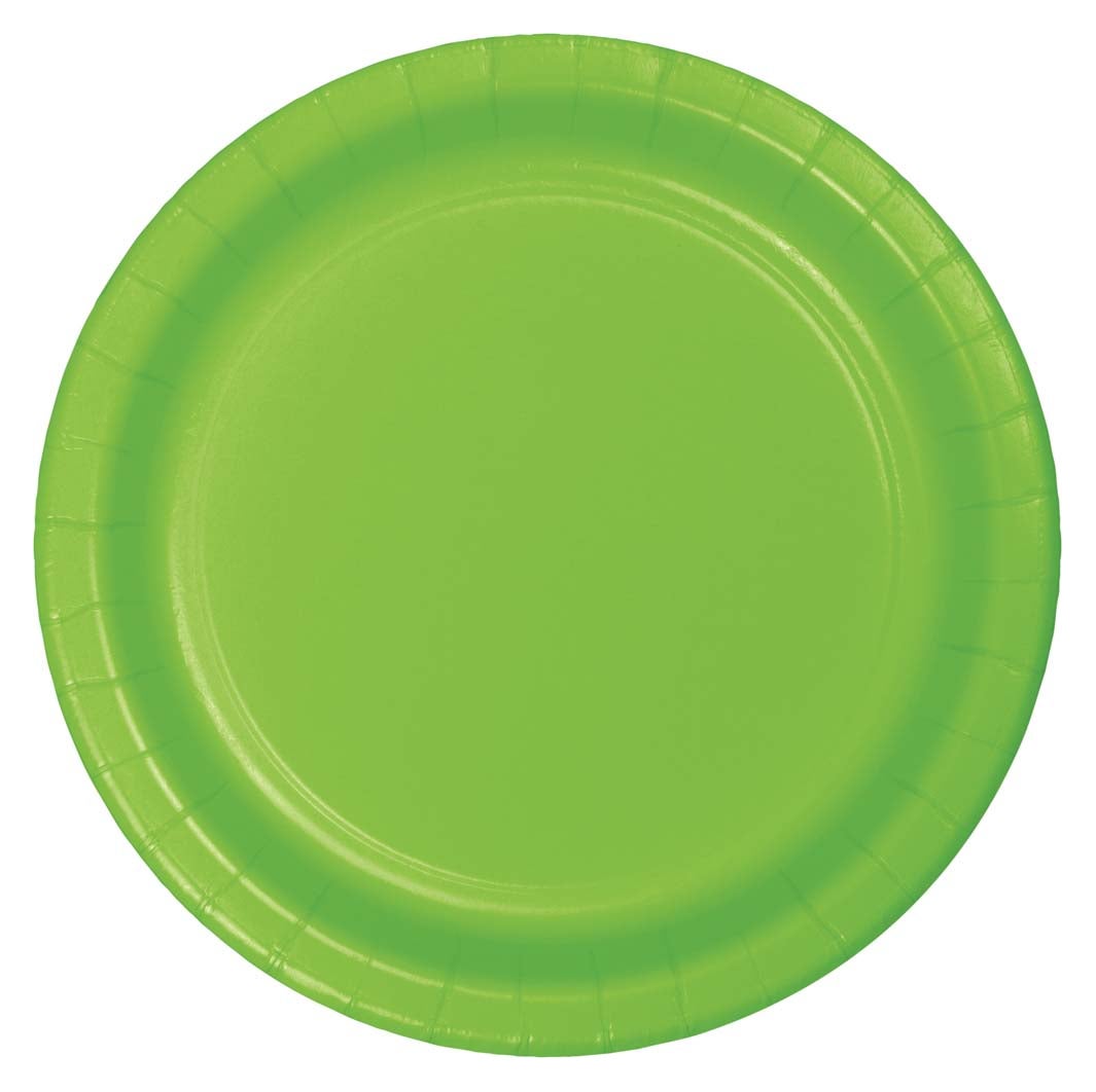 7" Paper Plates - Fresh Lime