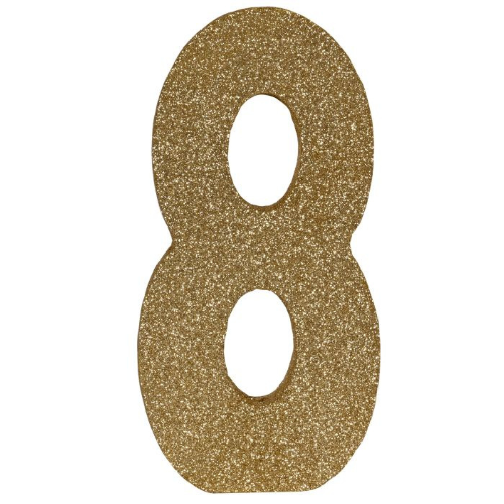 3-D Glittered "Numbers" Centerpiece