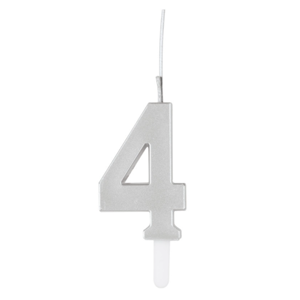 Silver Number Sparkler Candle