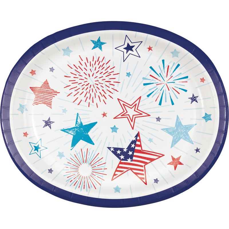 Patriotic Party Oval Platter