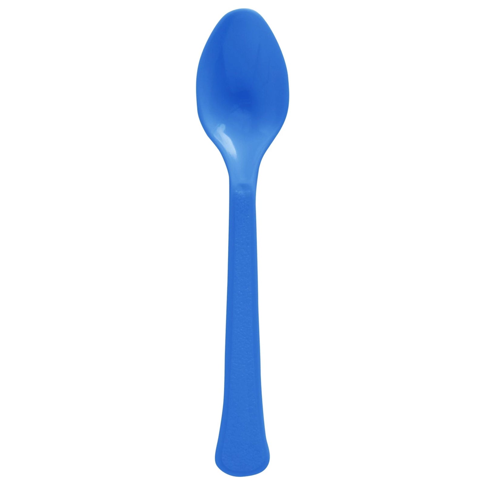 Reusable Plastic Spoons, Mid Ct. - Bright Royal Blue - 20 Count