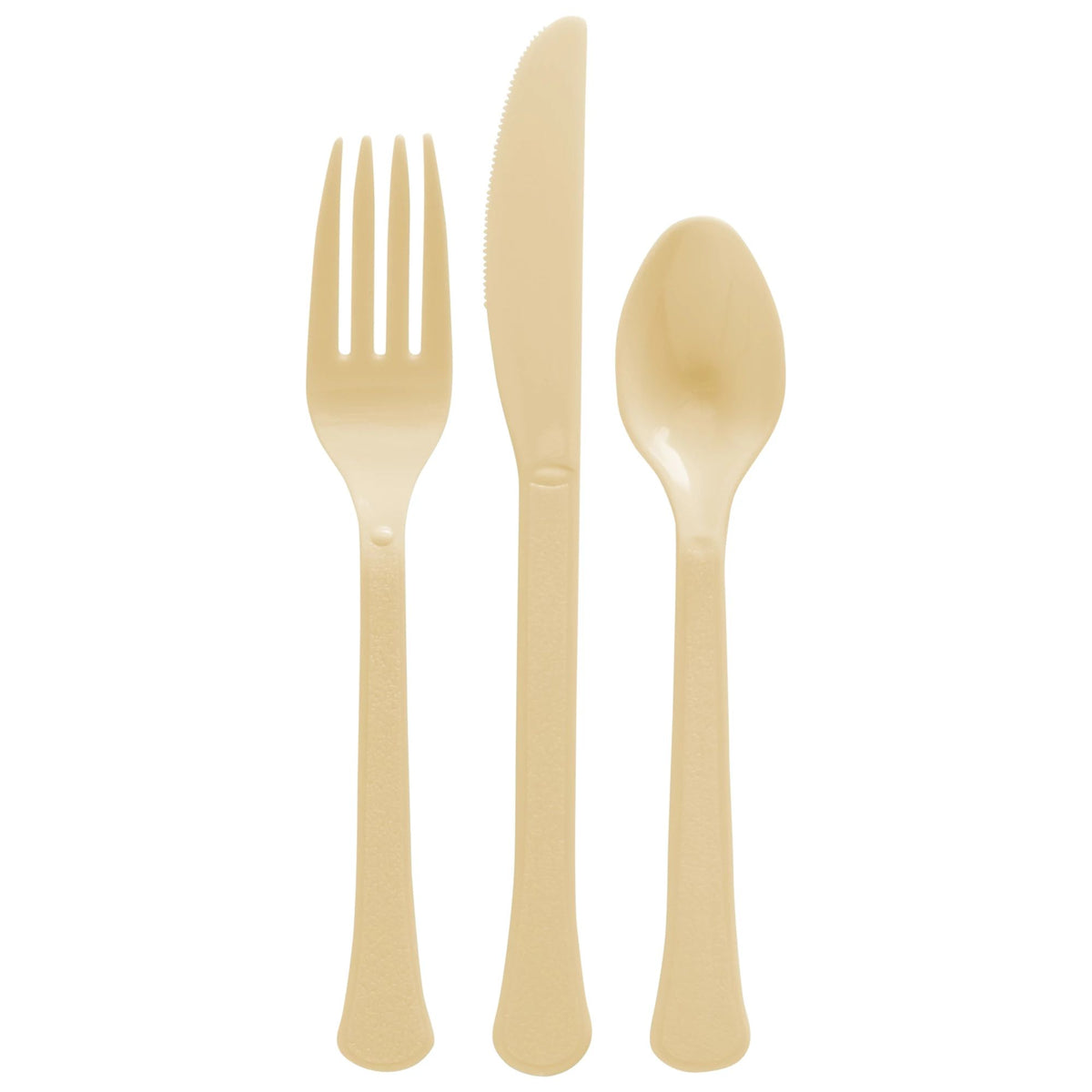 Reusable Plastic Cutlery Assortment, Low Ct. - Gold