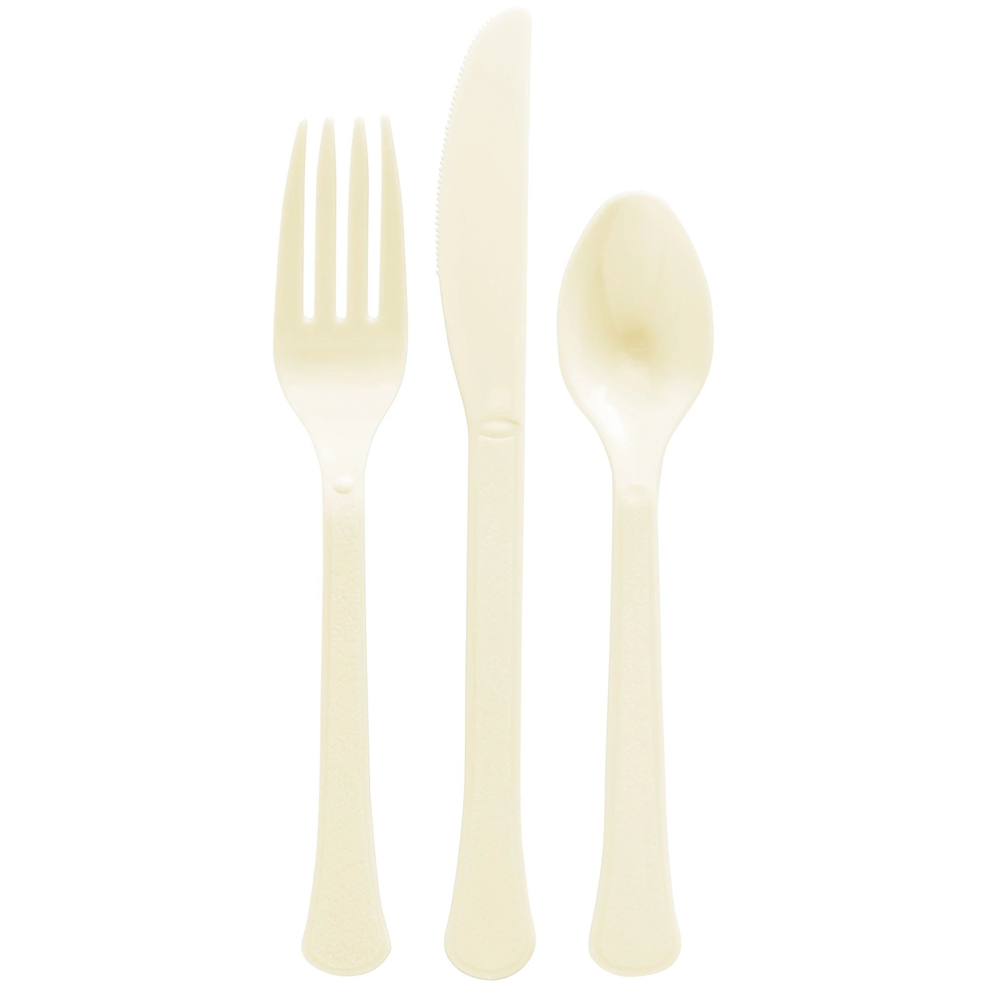 Reusable Plastic Cutlery Assortment, Low Ct. - Vanilla