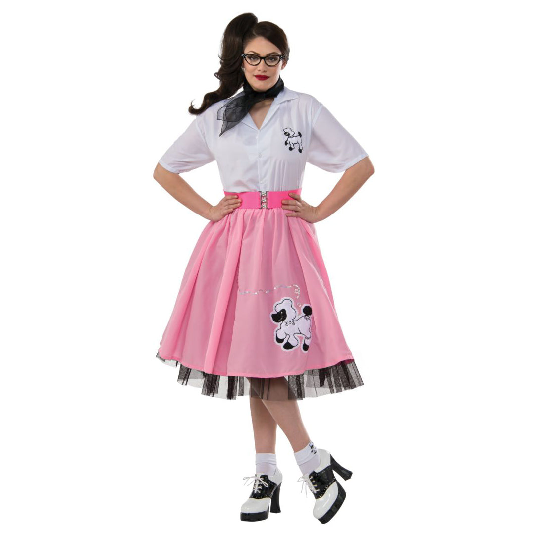 Womens Pink 50s Poodle Skirt