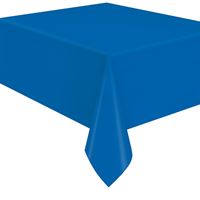 Royal Blue Solid Flannel-Backed Vinyl Table Cover 54" x 108"