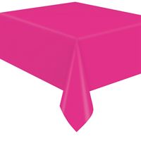 Neon Pink Solid Flannel-Backed Vinyl Table Cover 54" x 108"