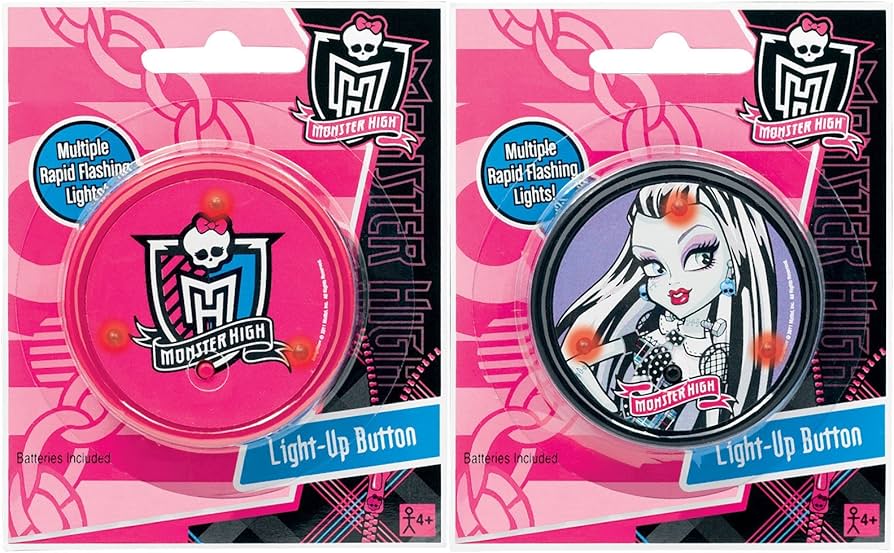 Monster High Light Up Button, 1ct Assorted