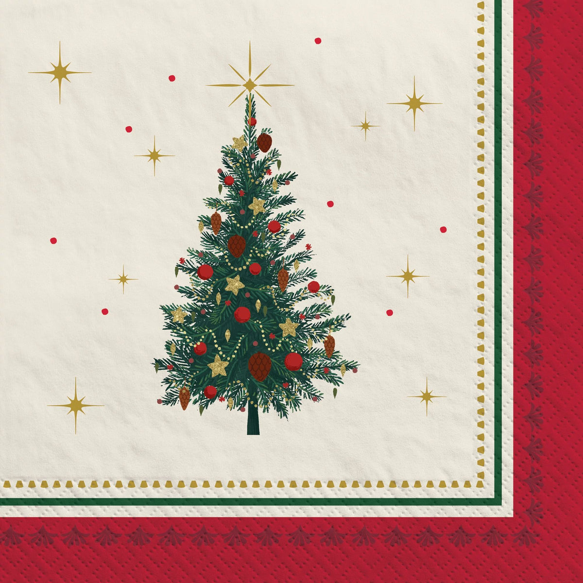 Elegant Evergreen Luncheon Napkins