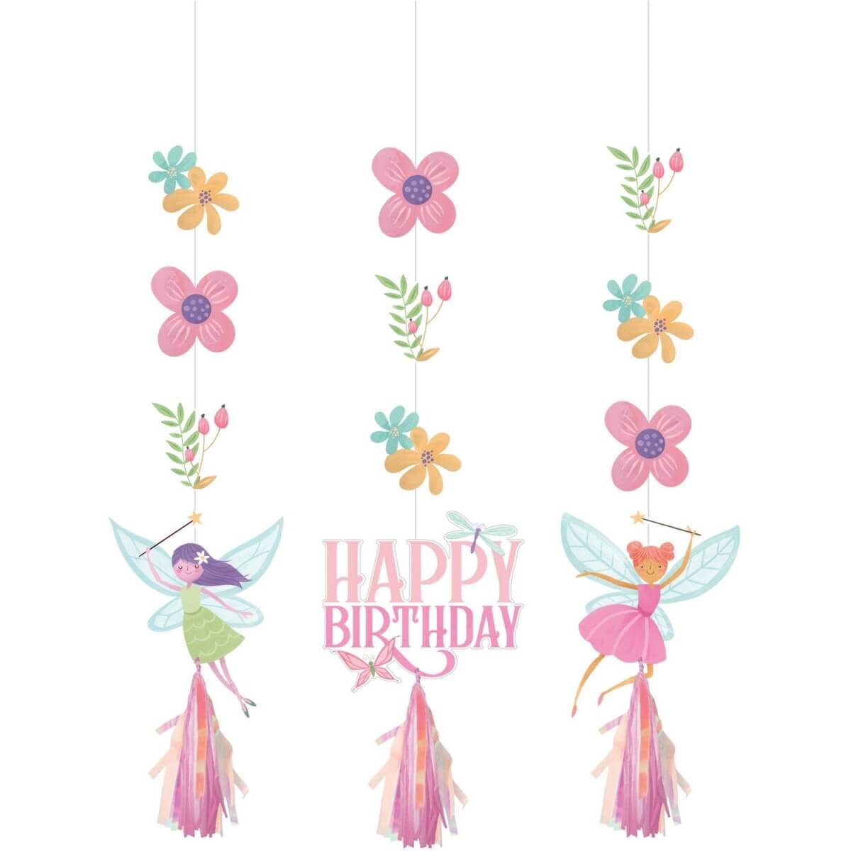 Fairy Forest Hanging Cutouts with Tassels