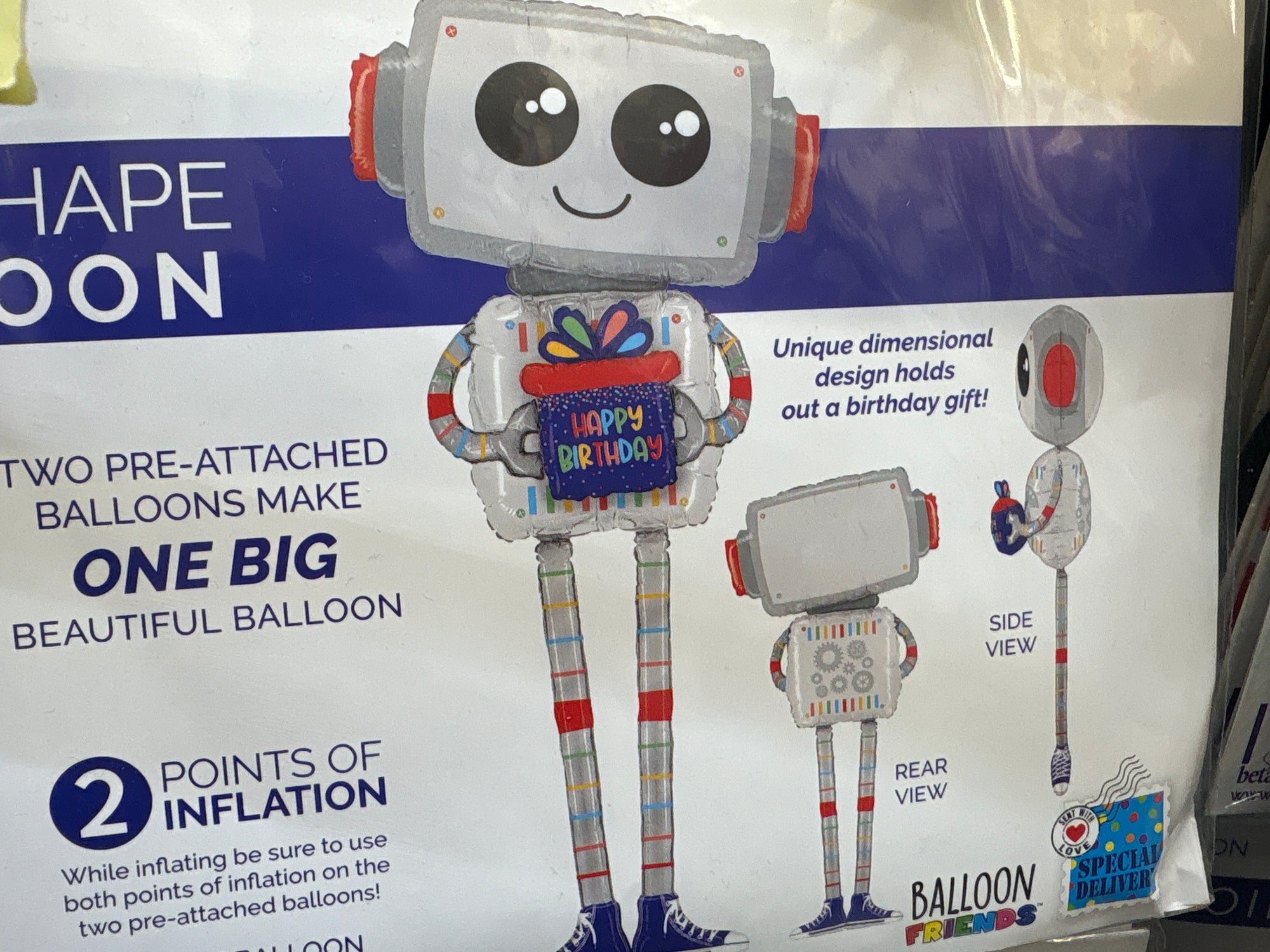 549 62" Birthday Robot Foil