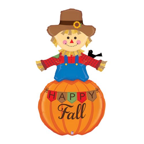 G009 - Scarecrow Happy Fall Jumbo Mylar