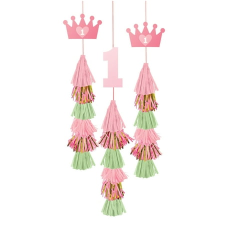 1st Birthday Girl Hanging Decoration (3pc)