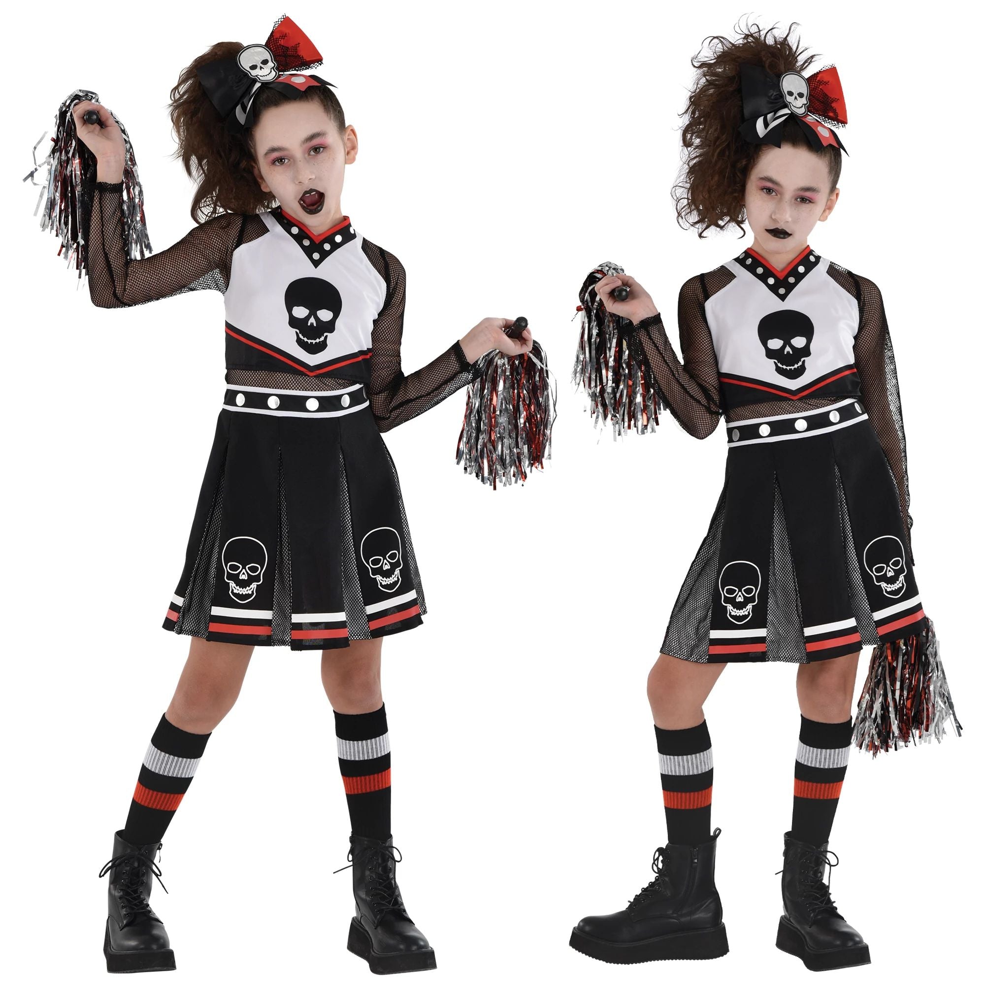 Fear Squad Cheerleader Costume for Kids Size: M Ultimate Party