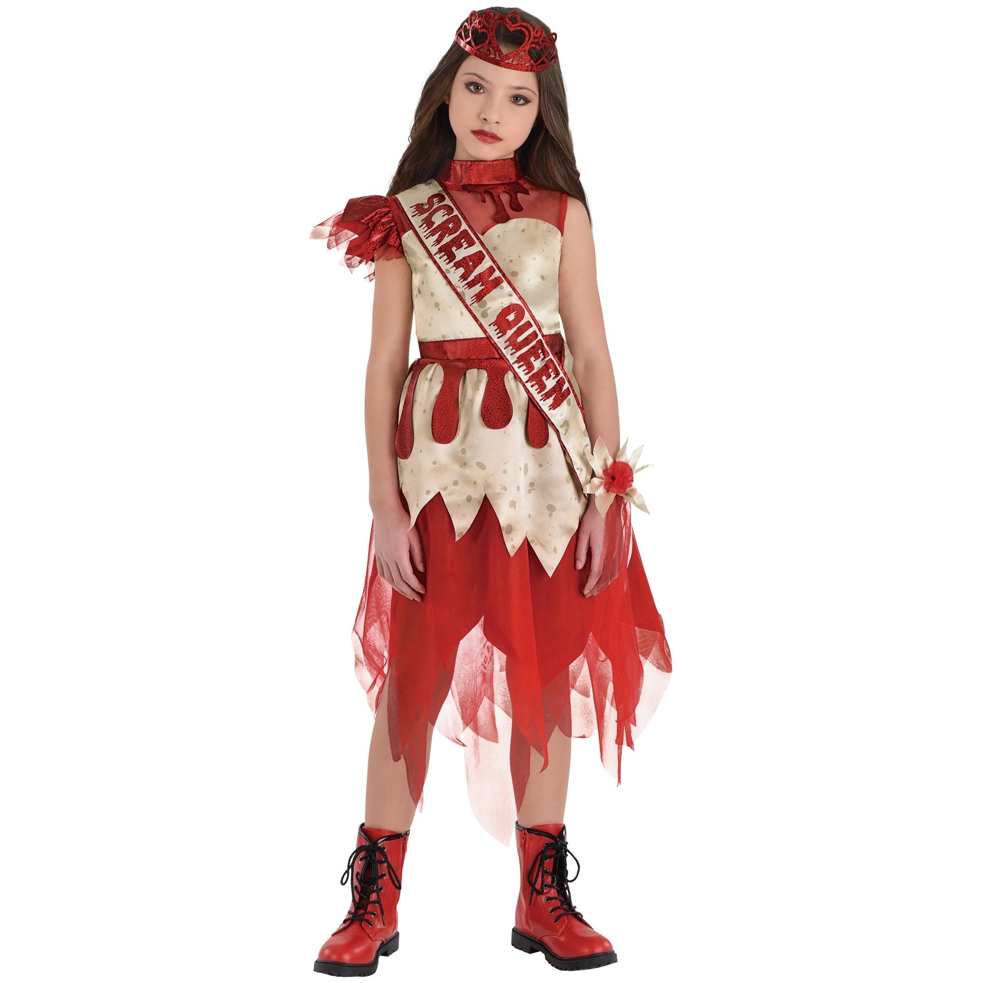 Red and White Scream Queen Dress Costume Set - X-Large