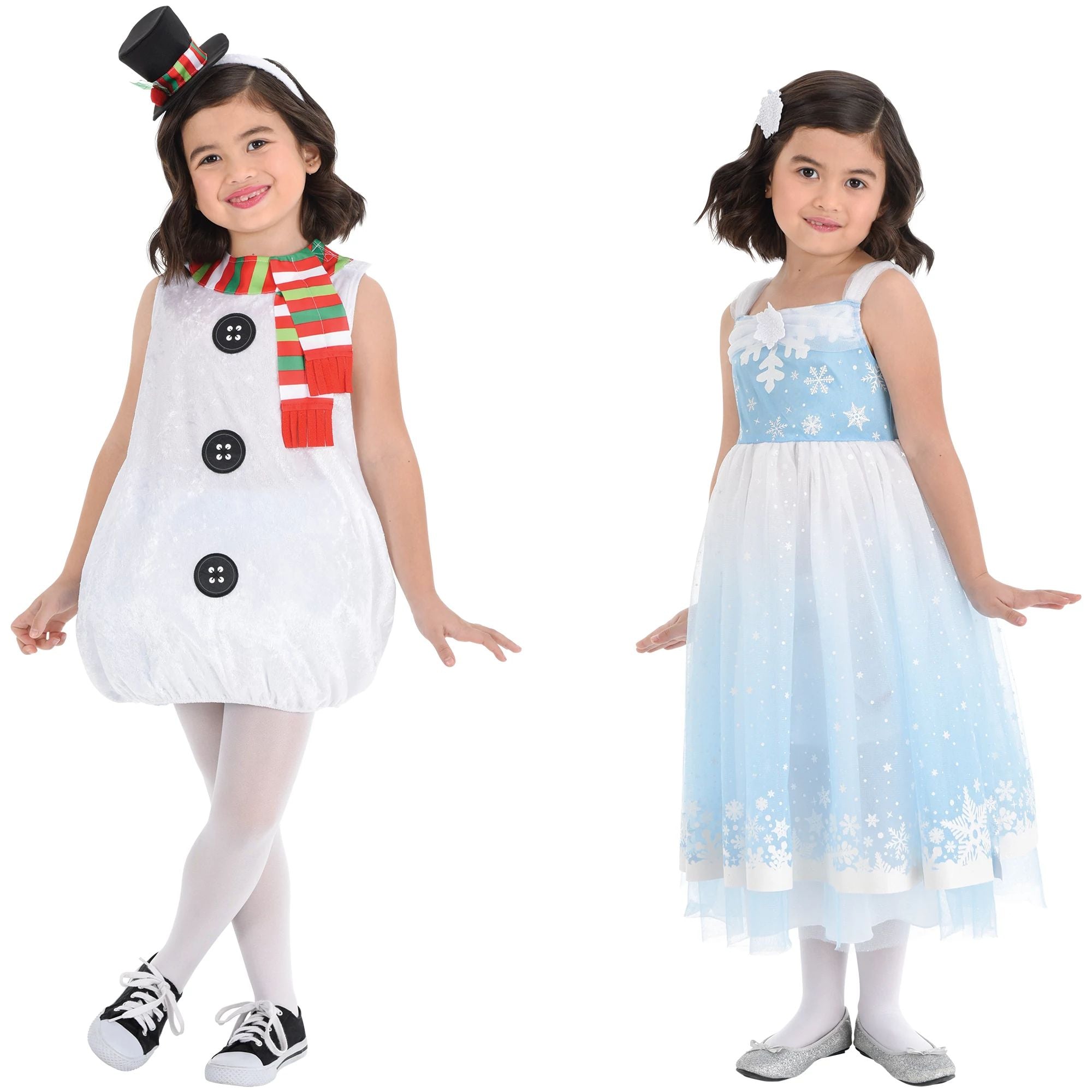 Snowman Winter Princess Transforming Costume - Toddler 3-4
